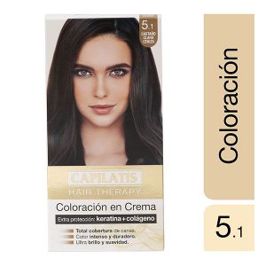 Coloración en Crema – Castaño Claro Ceniza 5.1