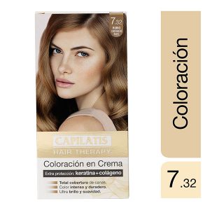 Coloración en Crema – Rubio Dorado Miel 7.32