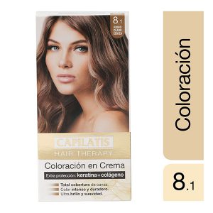 Coloración en Crema – Rubio Claro Ceniza 8.1