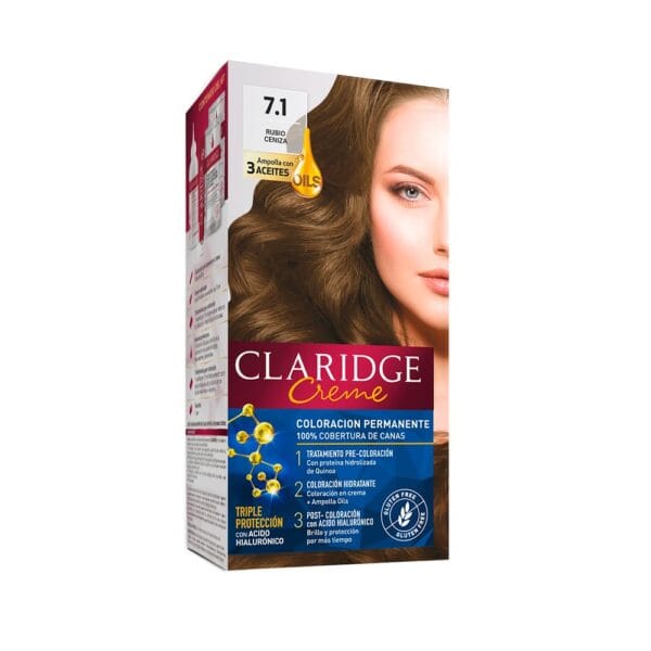 Claridge Tintura en Kit N° 7,1 - Rubio Ceniza