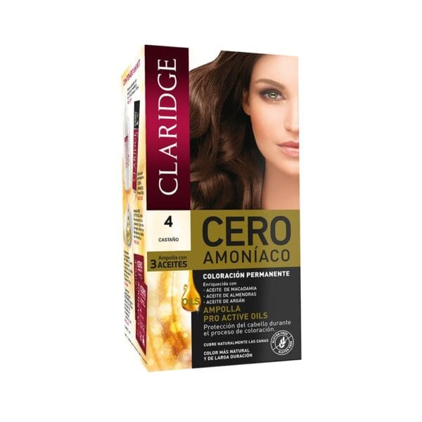 Cladidge Tintura SIN AMONIACO  en kit N° 4 - Castaño