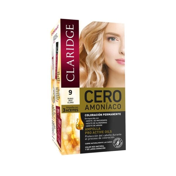 Cladidge Tintura SIN AMONIACO  en kit N° 9 - Rubio Muy Claro