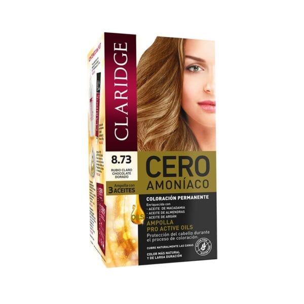 Cladidge Tintura SIN AMONIACO  en kit N° 8,73 - Rubio Chocolate Dorado