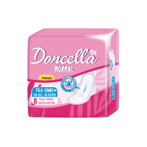 DONCELLA TOALLA POCKET NORMAL CON ALAS TELA SUAVE SIN DEO  x 8 Un